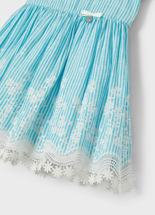 Aqua Stripe Linen Dress | 3914
