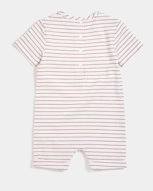 Sandstone Striped Baby Playsuit