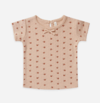 Pointelle Tee | Blush Ditsy