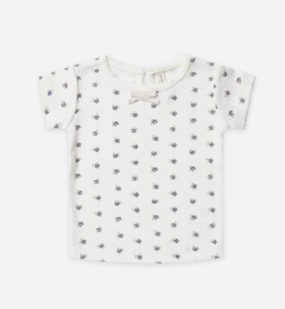 Pointelle Tee | Ivory Ditsy
