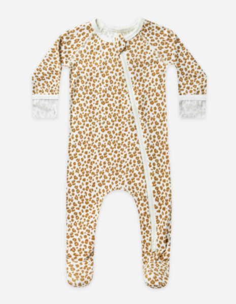Bamboo Zip Footie | Cheetah