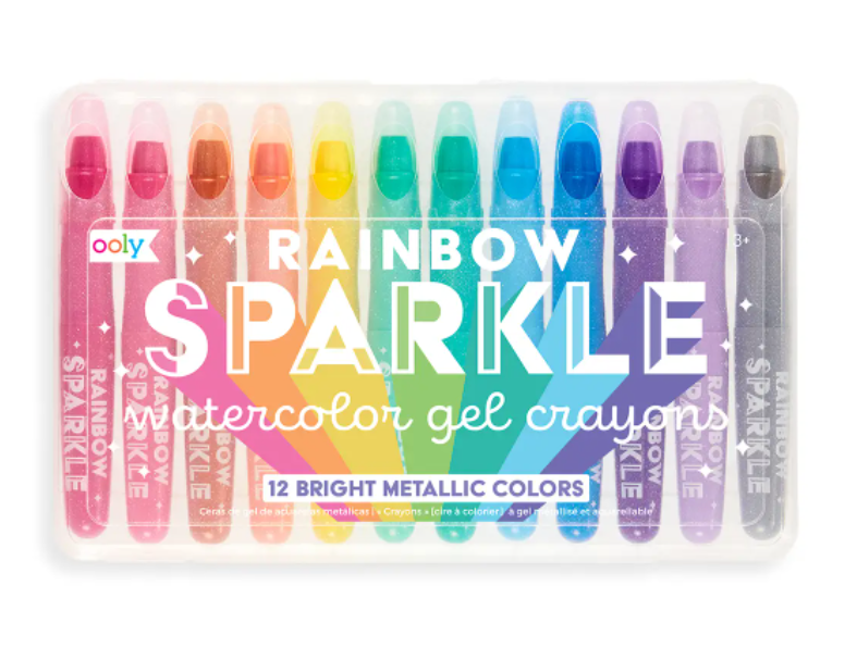 Rainbow Sparkle Metallic Gel Crayons