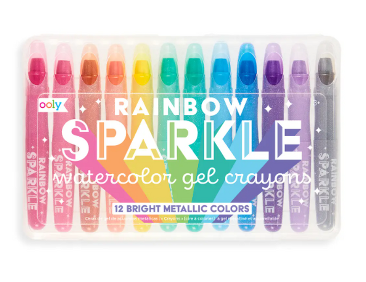 Rainbow Sparkle Metallic Gel Crayons