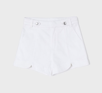 Satin White Shorts | 3276
