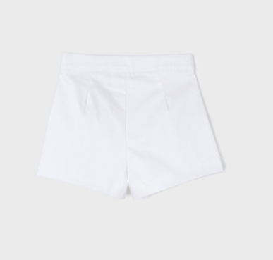 Satin White Shorts | 3276