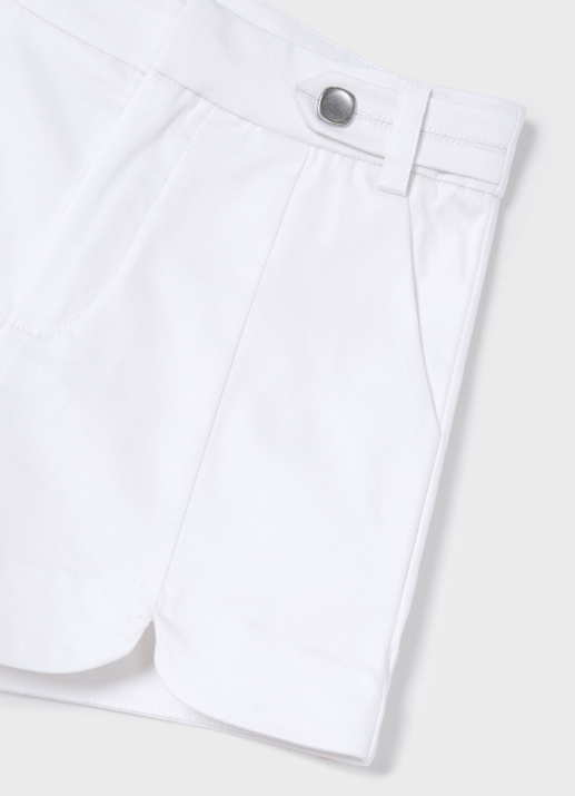 Satin White Shorts | 3276