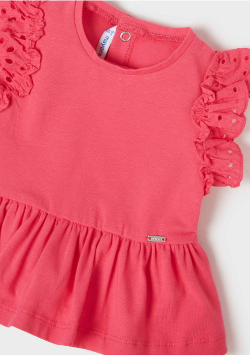 Eyelet Bermuda Set | Hot Pink | 1246