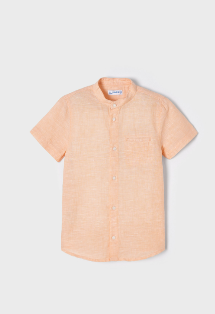 Short Sleeve Mandarin Collar Shirt | 3119