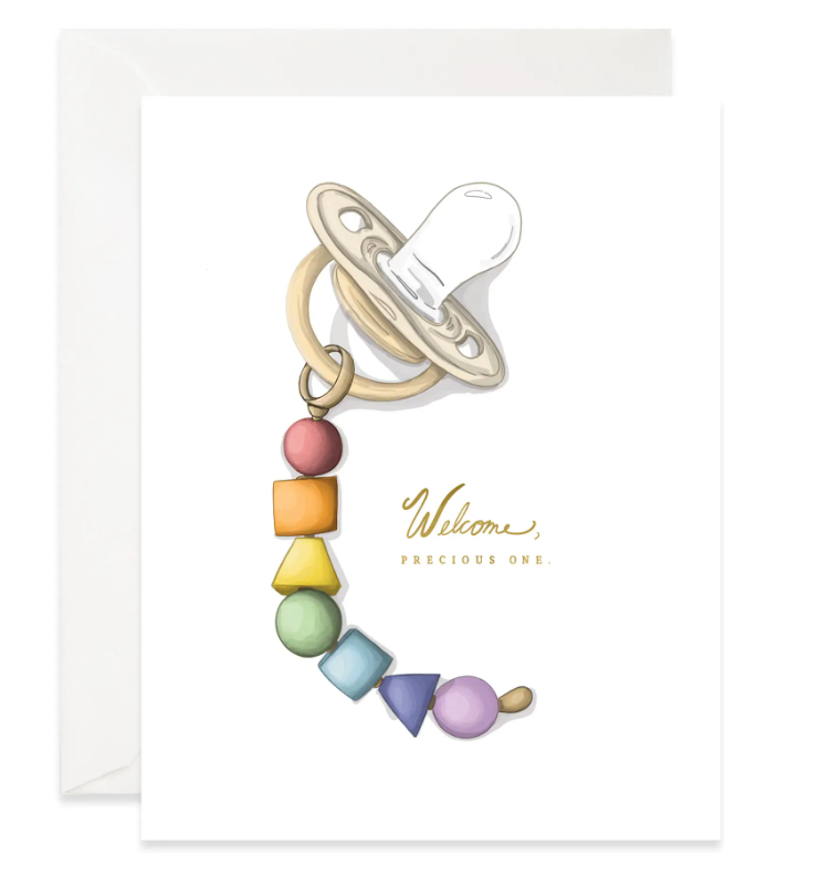 Rainbow Pacifier Card