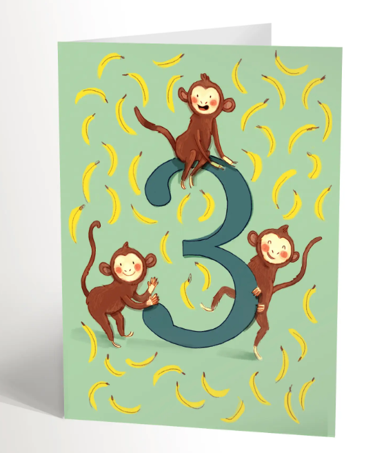 3 Years Old Birthday Card
