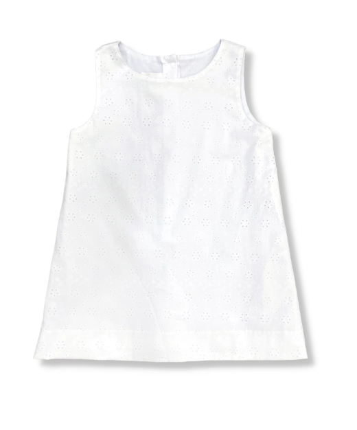 Amelia Aline Dress | White Eyelet
