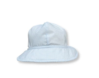 Beach Bucket Hat | Blue Mini Gingham