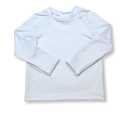 Sun and Sand Rashguard | Blue Mini Gingham