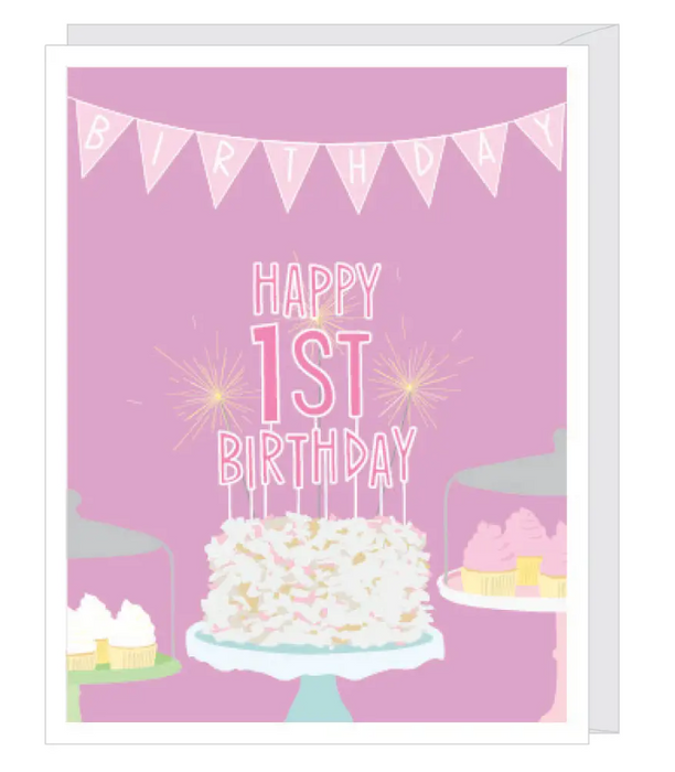 First Birthday Card | Pink