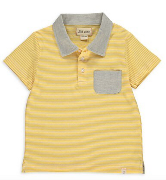 Halyard Polo | Yellow and White