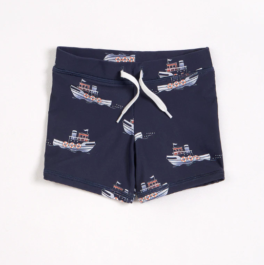 Navy Tugboats Swim Trunks