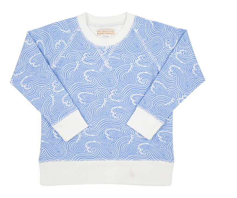 Cassidy Comfy Crewneck French Terry | Wilmington Waves