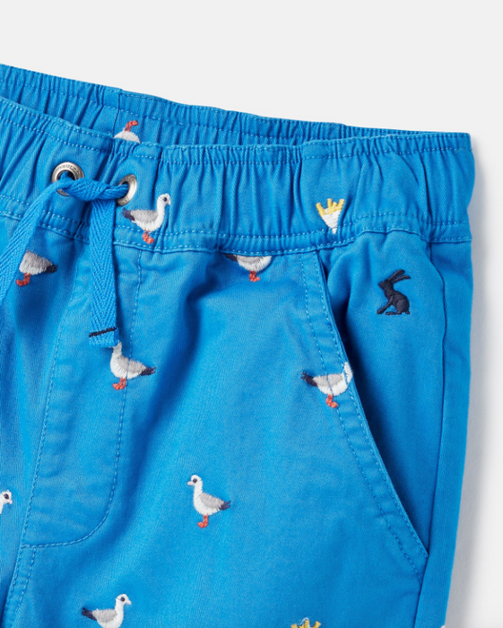 Huey Embroidered Shorts | Blue Goose
