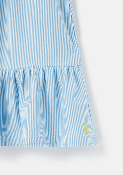 Juno Tiered Jersey Dress | Blue Stripe