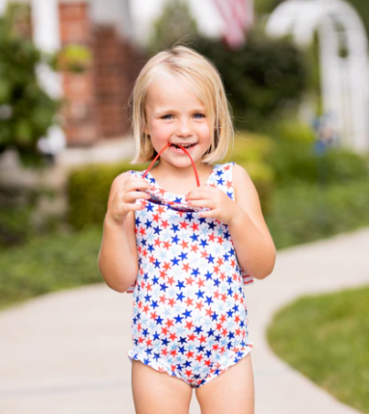 Lottie Little Girl Swim | Stars and Stripes