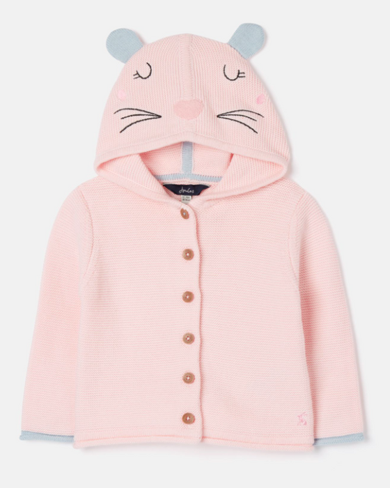 Mouse Hooded Cardigan | Pink