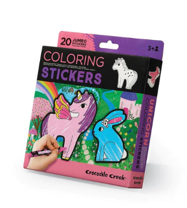 Jumbo Coloring Stickers | Unicorn