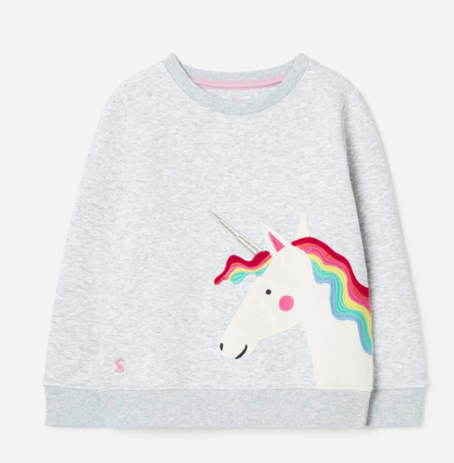 Mackenzie Artwork Sweatshirt | Grey Unicorn