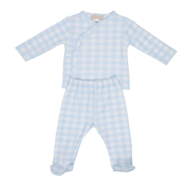 Cameron Cross-Front Set | Buckhead Blue Gingham