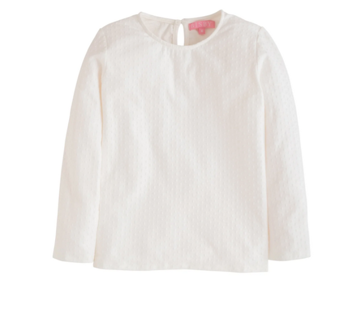 Essential Tee | Snow Pointelle
