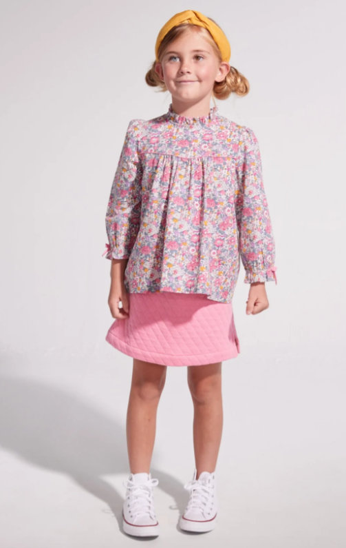 Quilted Mini Skirt | Rose