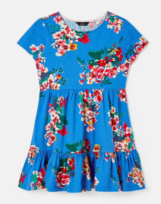 Blue Floral Evelyn Tiered Dress