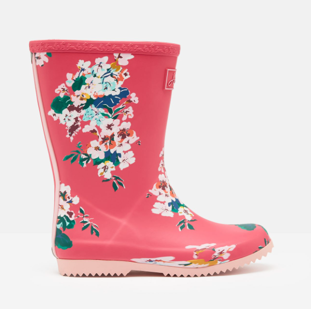 Roll Up Welly | Pink Floral