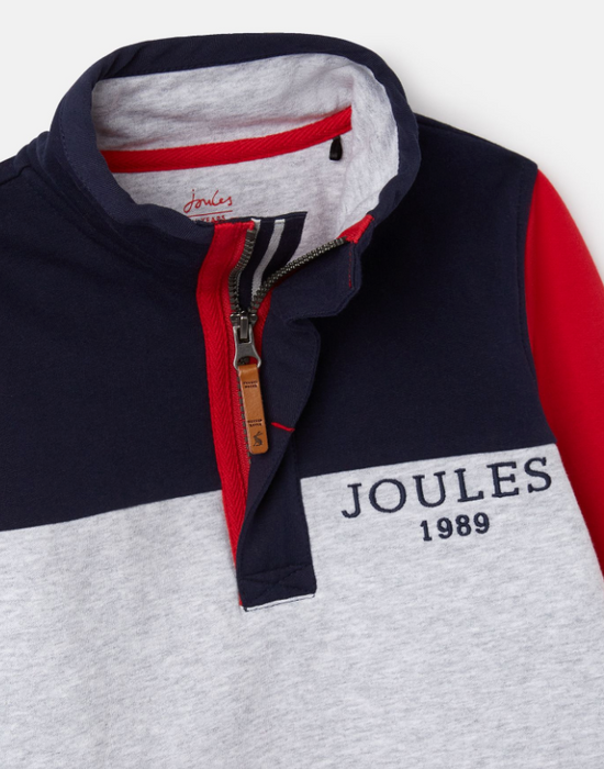 Colorblock Dale 1/2 Zip Sweatshirt | Navy Red Grey