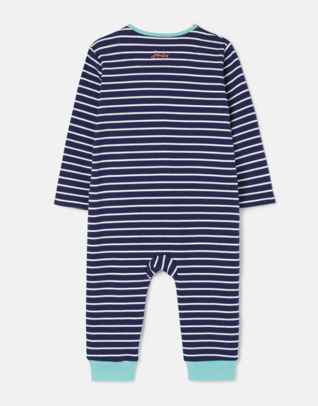 Winfield Sleepsuit | Navy Stripe Dinosaur