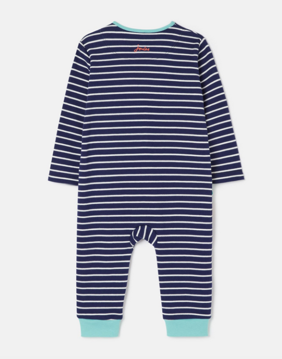 Winfield Sleepsuit | Navy Stripe Dinosaur