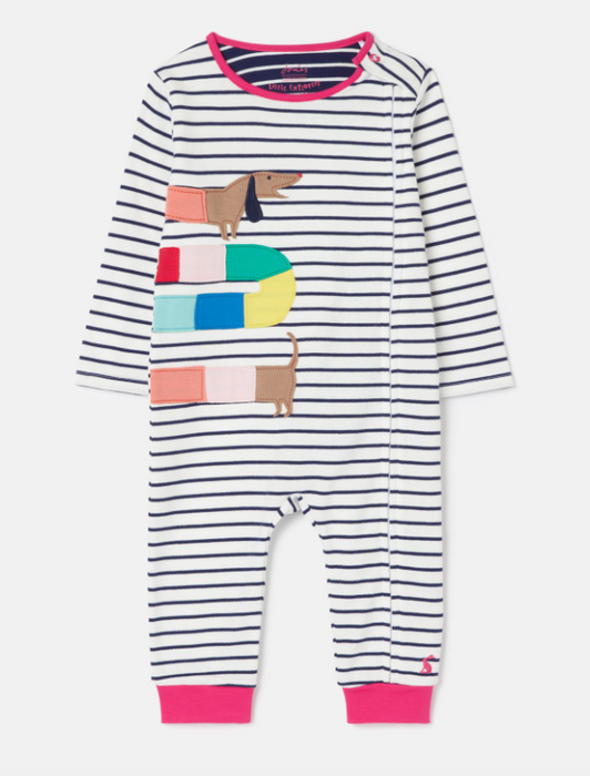 Winfield Sleepsuit | Sausage Dog Stripe