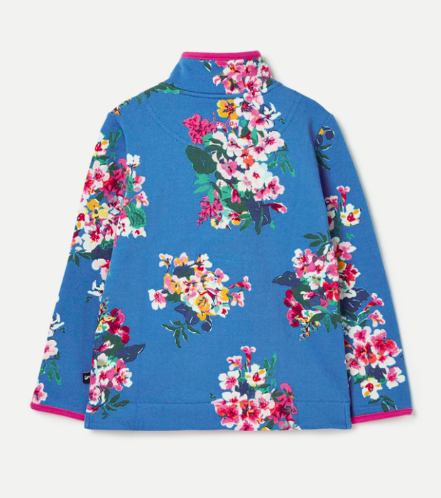 Fairdale Half Zip Sweatshirt | Blue Floral