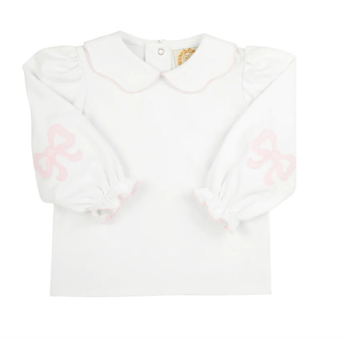 Emma's Elbow Patch Top | Worth Avenue White Palm Beach Pink