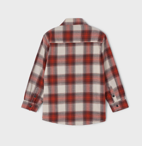 Rust Plaid Long Sleeve Shirt | 4183