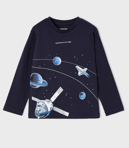 Navy Glow in Dark Space Shirt | 4004