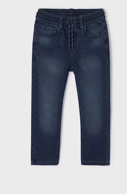 Soft Denim Jogger Pants | Grey Blue | 4598