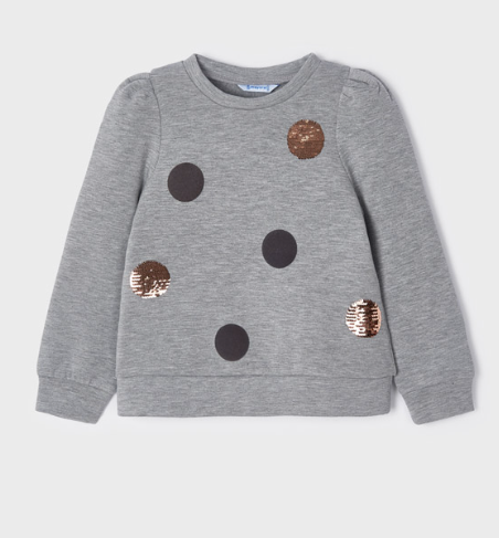 Gray Dot Sweatshirt | 4475