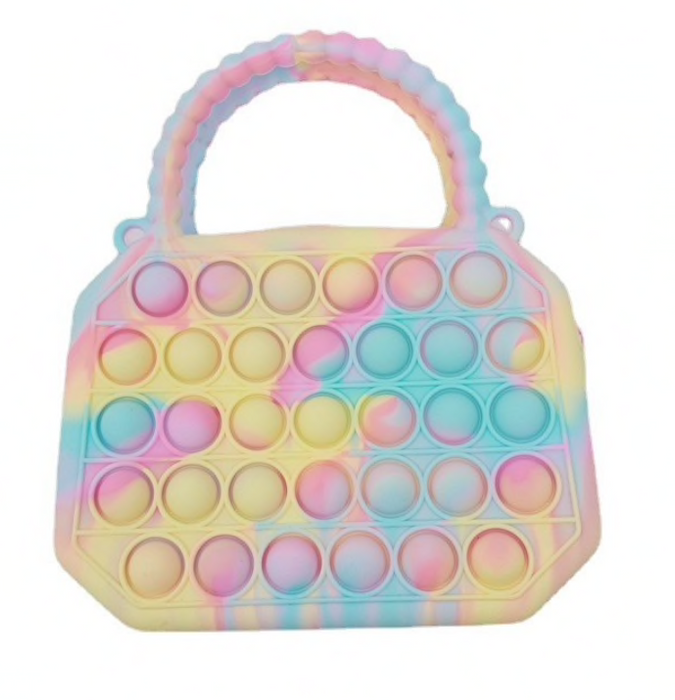Pastel Fidget Pop Tie Dye Purse w/Strap