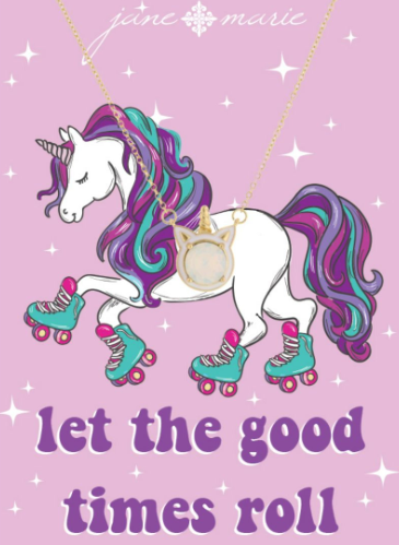 Opal Crystal Unicorn Necklace