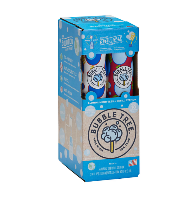 1 Liter 2 Bottle Original Refillable Bubble System