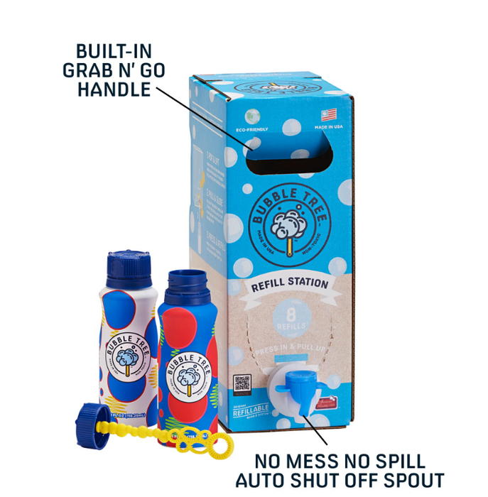 1 Liter 2 Bottle Original Refillable Bubble System