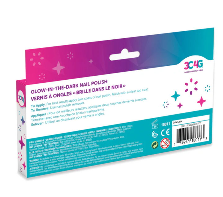 3C4G Glow in the Dark Nail Polish Set