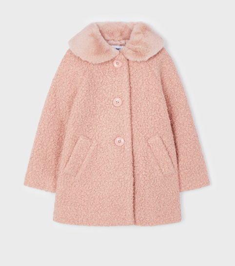 Shearling Faux Fur Coat | Rosy | 4484
