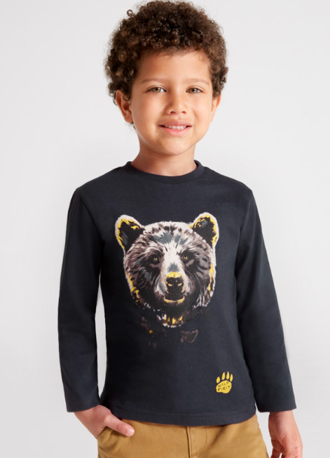 Long Sleeve Bear Shirt | Carbon | 4006