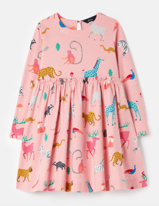 Hampton Jersey Dress | Pink Animals